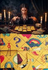 印度神谕占卜卡全套：纳迪亚手工打造 - 25张精美彩色卡牌、刺绣收纳包与专用能量编织布